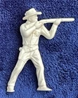 MARX Cowboy Rifleman Figurine for Western Playsets Vtg 1960s Plastic 2.25" White