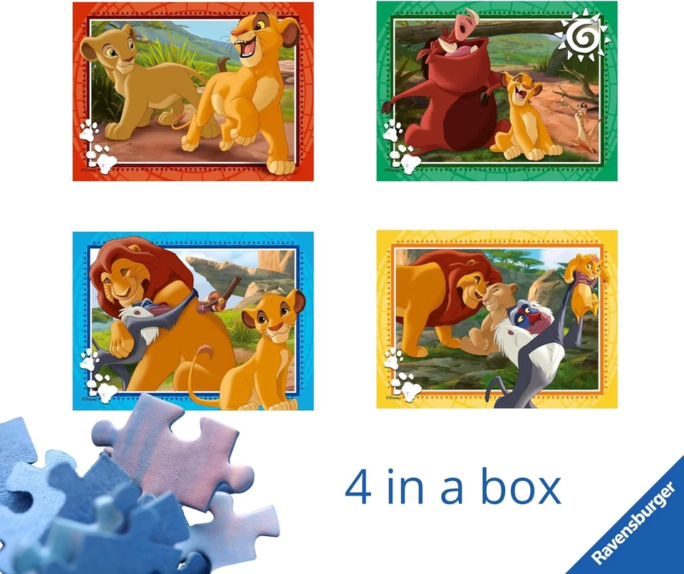 Ravensburger - Puzzles Il Re Leone 4 Pack | Puzzle Bambini 3 Anni In Su | Regalo - Immagine 3 di 4