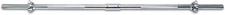 FUXION Fitness Buildable Weightlifting Chrome Bar 47 47 in, Chromatic metal 