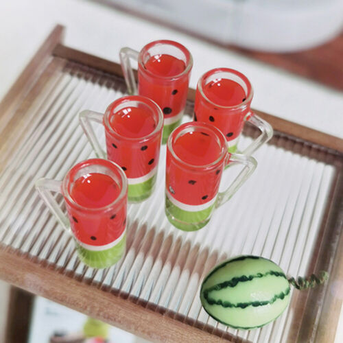  Mini House Miniature Toy Mini House Watermelon Juice Drink Simulation Beverage - Picture 1 of 16