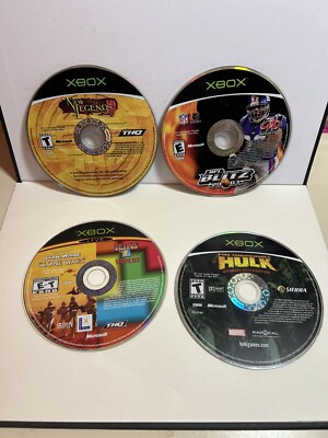 4 XBOX Games Discs NFL BLITZ 2003 New Legends HULK Star Clone Wars Tetris Worlds