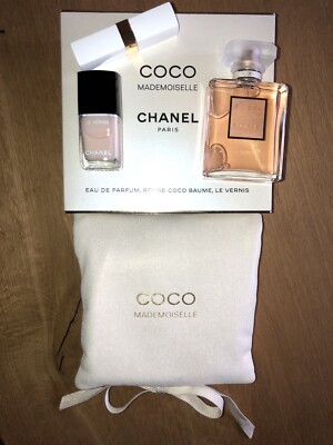 Chanel Coco Mademoiselle 50 ml EdP Nagellack Ballerina, Rouge Coco Baume, Tasche