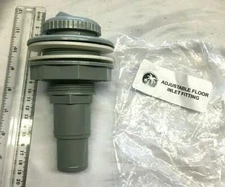 Adjustable Floor Inlet Fitting Grey Plastic 583 NIP Free Shipping