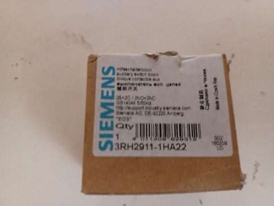 Siemens Hilfsschalterblock 3RH2911-1HA22 | 3RH2 911-1HA22 | E:03 ovp