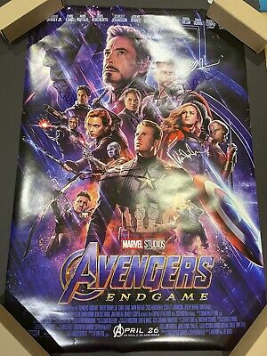 Avengers: Endgame 27x40 Original DS Theater Poster Signed By 6 Cast  Hemsworth