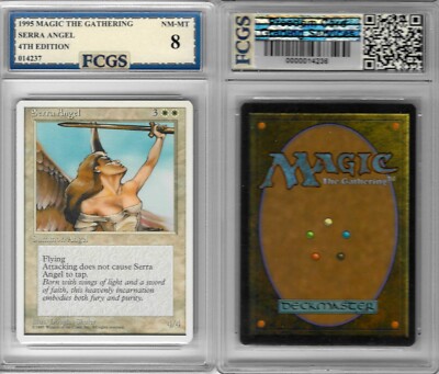 1995 MTG 4th Edition Serra Angel Graded FCGS 8 NM-MT
