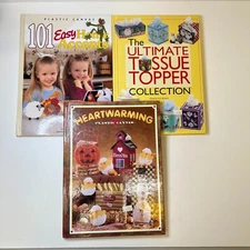 Plastic Canvas Pattern Lot of 3 101 Easy Home Accents, Ultimate Tissue Topper HC