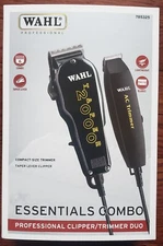 Wahl Essentials Combo Clipper and Trimmer w/Guards & Blade Brush #8329 