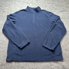 Alpine Design Sweatshirt Men XL Blue Fleece 1/4 Zip Pullover Lightweight