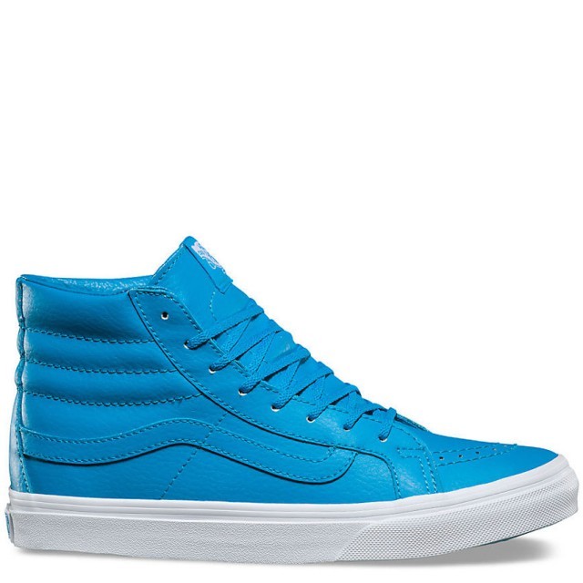 vans sk8 hi leather blue