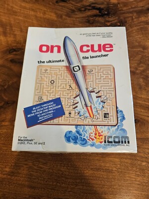 VTG 1988 Sealed Apple Macintosh Icom On Cue Software for 512KE Plus SE II
