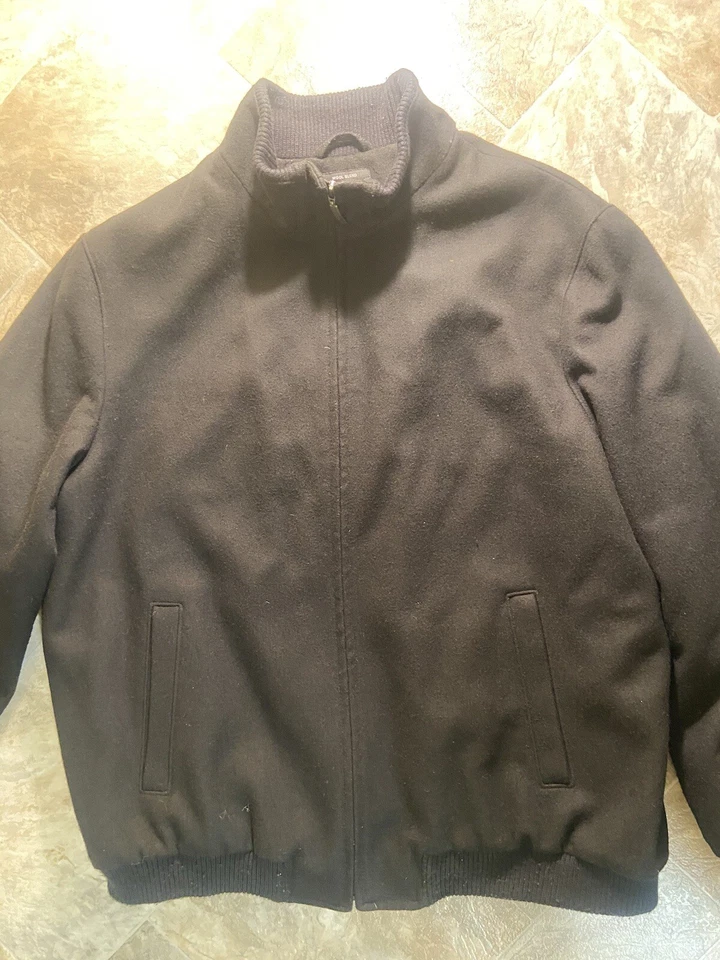 Куртка женская Claiborne взрослый размер XXL черная стиль Letterman шерстяная смесь с подкладкой - Изображение 4 из 4