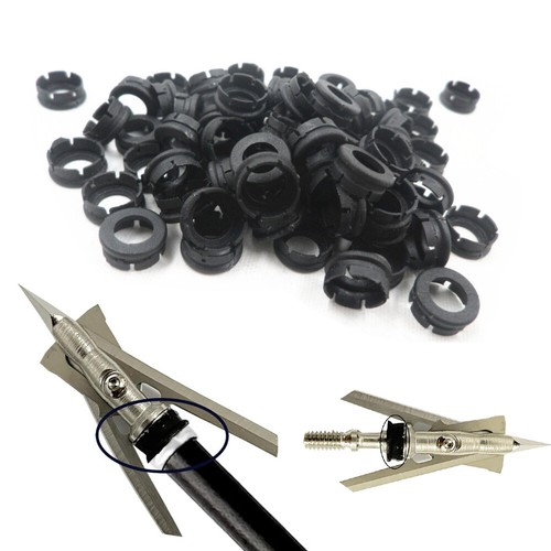 100Pcs Shock Collars Performance O-Ring Hunting Rear Deploying SlipCam Broadhead - Picture 8 of 18