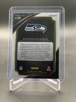 2022 Select Kenneth Walker III Suite Level Silver Prizm Rookie RC
