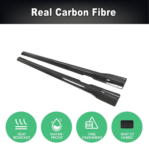 For Mercedes W213 E43 E53 E63 Sedan Real Carbon Side Skirts Extension Lips - Picture 5 of 12