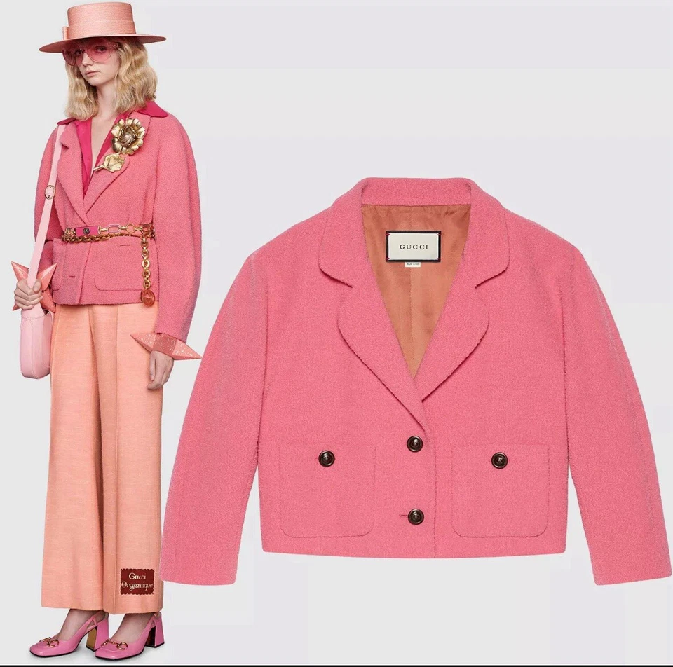 💕Blazer de lana rosa Gucci Foto 4 de 4