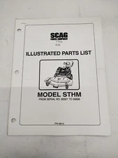 Scag Power Equipment Model STHM Serial No.60001-69999 Illustrated Parts List