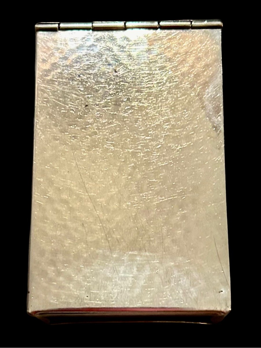 silver line cigarettes 1940s Vintage Sterling Silver Cigarette Box, circa 1940's