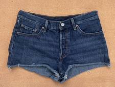 Levi  s 501 Original Women  s Denim Shorts Sz 29 Raw Hem Frayed High Rise