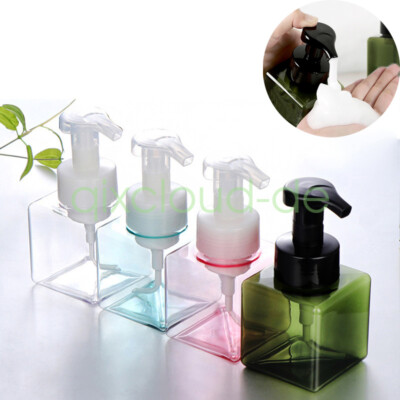 250ml 8 oz Quadrat Leer Foaming Flasche Schaumspender Seifenspender Schäumend