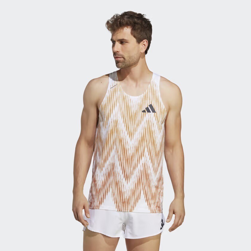 【希少】 adidas pro elite 2023 singlet M Adidas Pro Elite 2023 Singlet Grand Holloway White Gold