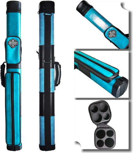 2PCS Black Pool Cue Stick Carrying Case Bag - 35 Inches Long, Oxford Cloth For 1/2 Cues