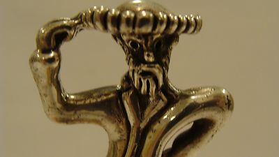 Ben Zion Israel Judaica Sterling Silver 925 Dancing Hassidic With