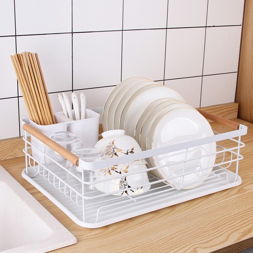 Kitchen Draining Rack Pot Lid Holder Shelf Dish Draining Rack