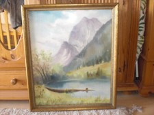 F.W. Friedrich Wilhelm Mundinger Aquarell gerahmt - Hintersee Berchtesgaden