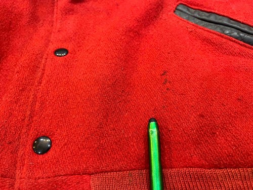 Vintage DeLong UNLV Runnin Rebels NCAA Leather Varsity Jacket Sz 48 Red USA Sewn - Picture 13 of 17