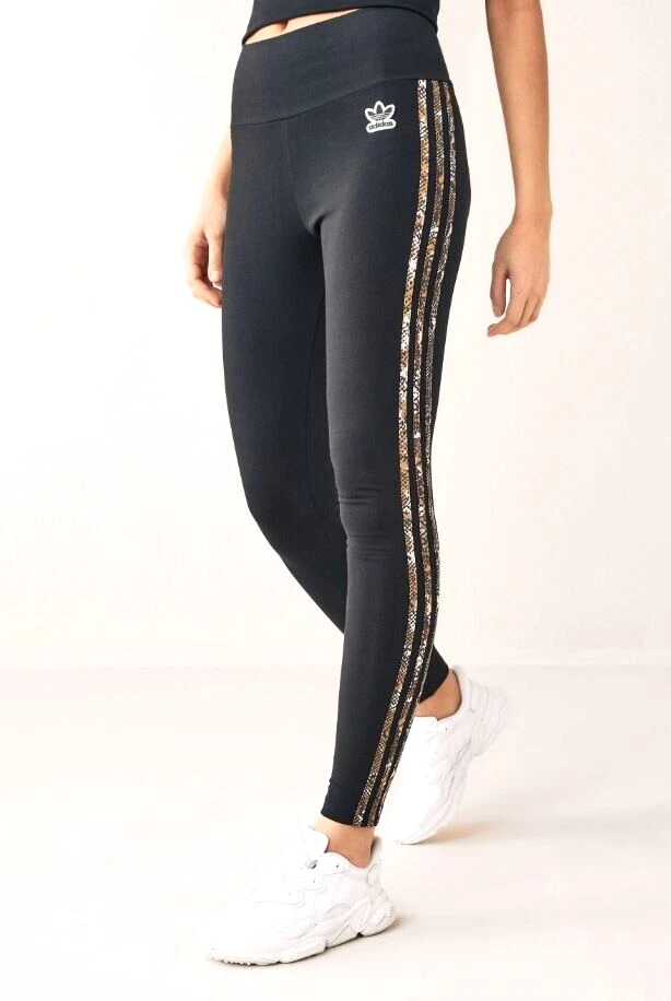 NEW ADIDAS ORIGINALS WOMENS SNAKE SKIN LUXE TREFOIL TIGHTS ~SIZE