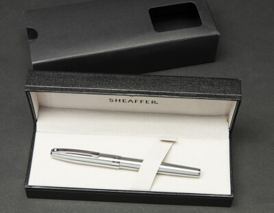 Sheaffer 9472-1 Sagaris Rolling Ball Pen Brushed Chrome NOS E1947251