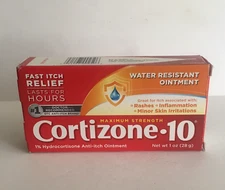 Cortizone 10 Maximum Water Resistant Anti-Itch Ointment, 1% Hydrocortis, 1 oz
