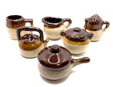 Vtg New Old Stock 1979 Lion Rock Taiwan Play Stoneware Kitchen Set IOB