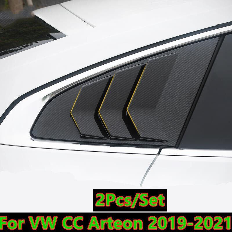 2Pcs Carbon Fiber Side Window Louvers for VW CC Arteon 2019-2021