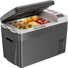 24QT Electric Cooler, 12 Volt Car Refrigerator, Portable Car Fridge with Battery