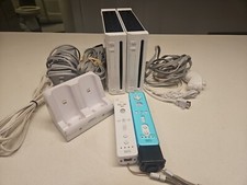 2 Nintendo Wii console  RVL-001 Gamecube Compatible TESTED w/ Accessories