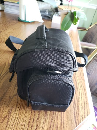Kodak Camera Carrying Case Black Nylon Travel Bag With Worn Out Shoulder Strap - Picture 2 of 13