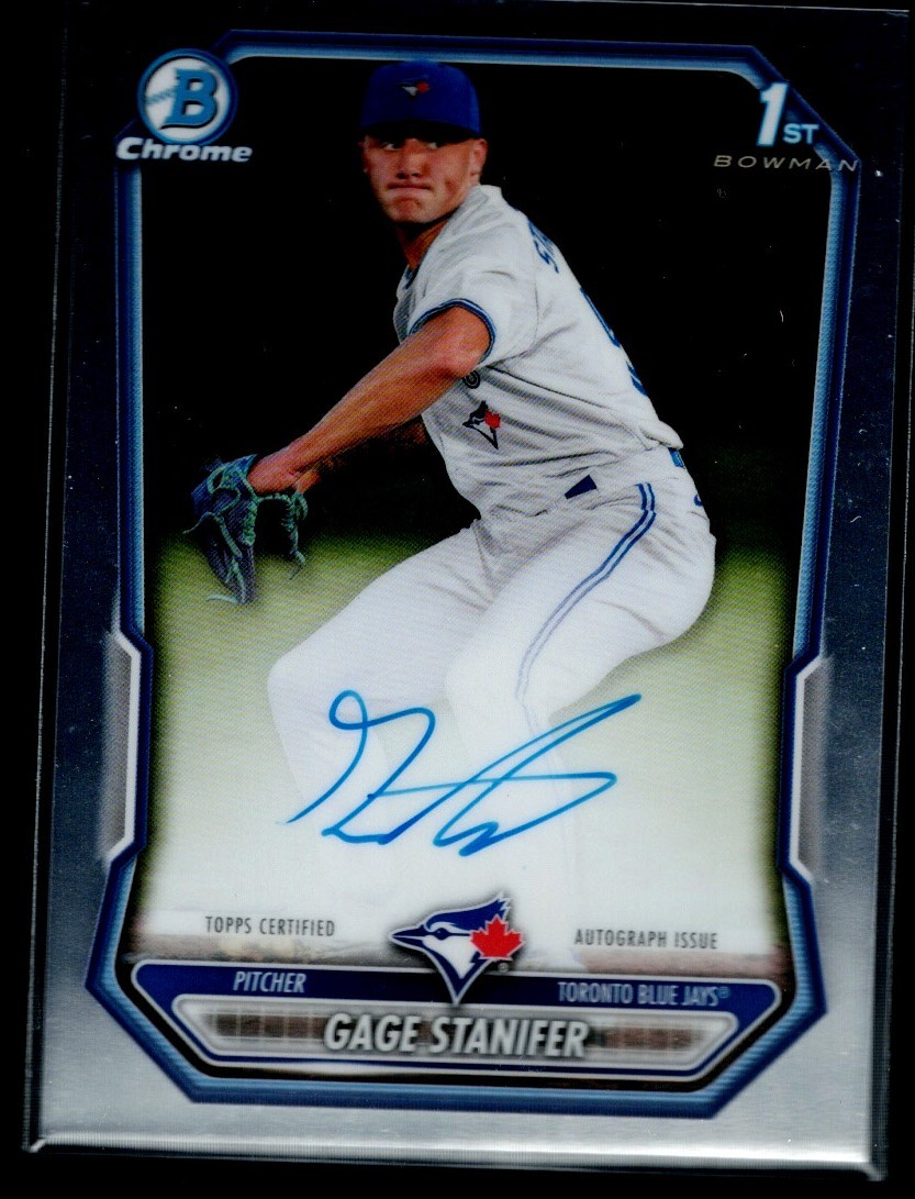 2026 Bowman #CPA-GS Gage Stanifer Chrome Prospect Autographs