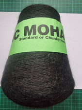 Vintage Cone Magic Mohair Mix Knitting wool crochet yarn Black 60% mohair 400gms