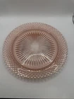 Vintage Miss America Pink Glass 10” Plate Diamond Pattern