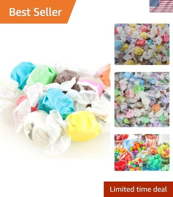 Individually Wrapped Salt Water Taffy - Chewy Assorted Flavors, Gluten-Free 1lb