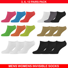 Mens Womens Trainer Liner Ankle Socks Invisible Cotton Low Cut Sports Socks Gift