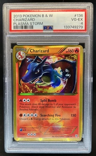 2013 Pokemon Black & White Plasma Storm Charizard #136/135 PSA 4