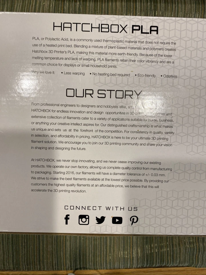 Filamento de impresora 3D Hatchbox PLA 1,75 mm negro, carrete de 1 kg Foto 2 de 3