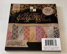 DCWV The Foiled Elegance Stack 6x6 24 Sheets New Sealed Retired Paper Pad
