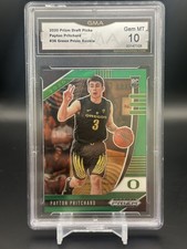 2020 Prizm Draft Picks Payton Pritchard Prizm Green #36 GMA 10 Boston Celtics