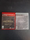 The Elder Scrolls IV Oblivion GOTY & V Skyrim Legendary Edition (PS3) 2 Game Lot