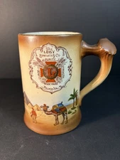 Leisy Brewing Co. Vintage Ceramic Mug Camel Desert Made In Illinois, Circa 1910