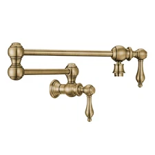 Whitehaus WHKPFLV3-9550-NT Vintage III Plus 1.8 GPM Wall Mounted - Brass